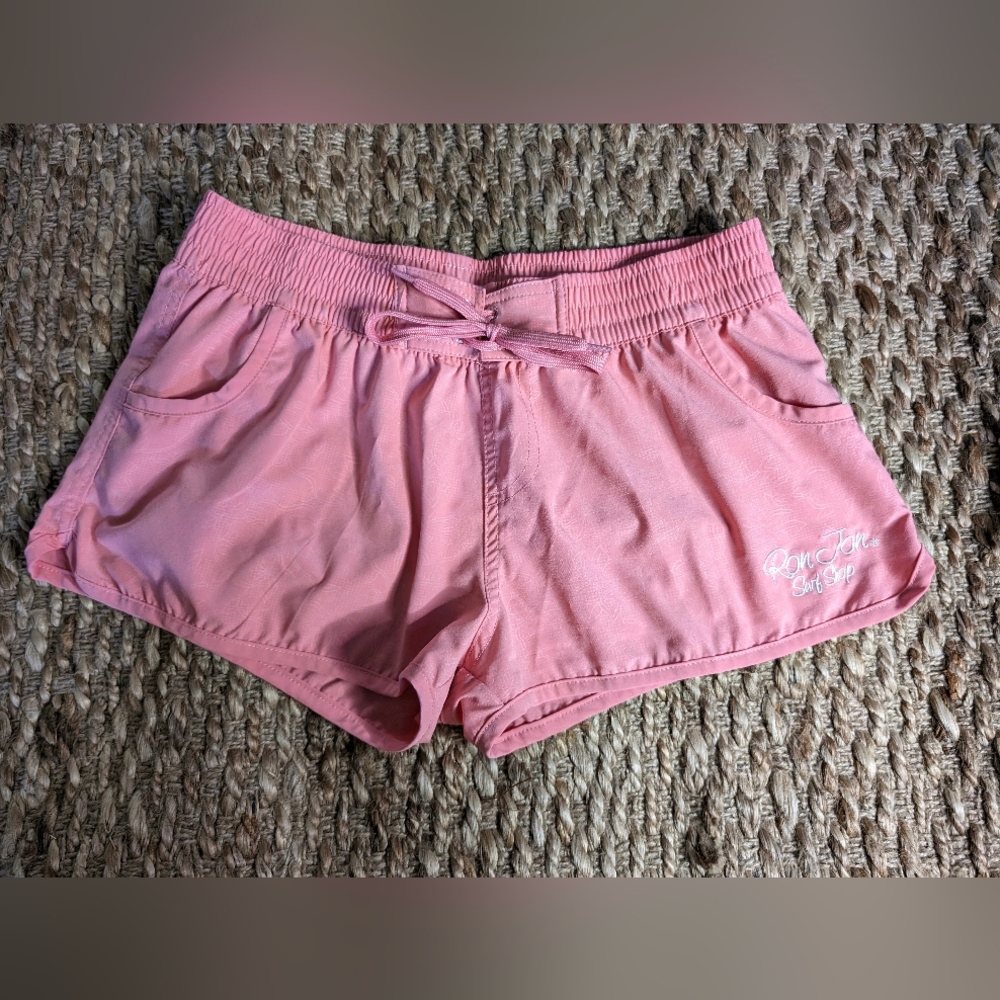 Girls Coral (youth) Ron Jon Surf Shop Size Large. Beach Shorts, Surfer Shorts